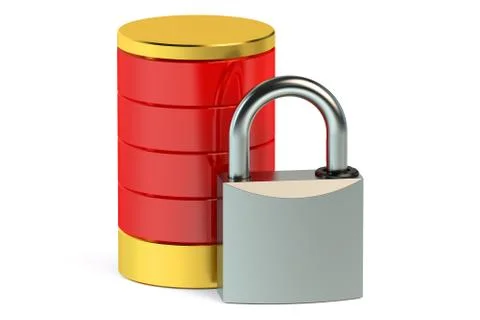 Protected database concept 스톡 일러스트