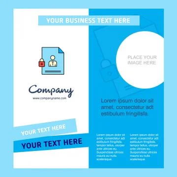 Protected document Company Brochure Template. Vector Busienss Template Ilustración de archivo