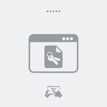 Protected document icon Illustrazione stock