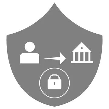 Protected Financial Transaction Security Concept Stock Illustration