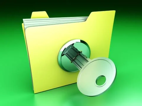Protected folder. Stock Illustration