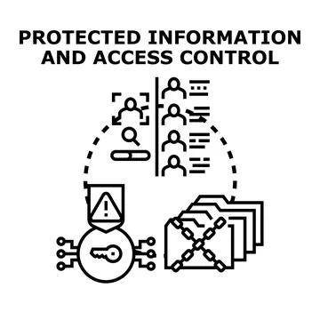 Protected information and access control system 库存插图