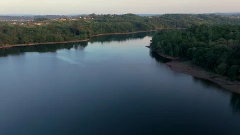Protected Lake Of Embalse de Cecebre Stock Footage 294762069