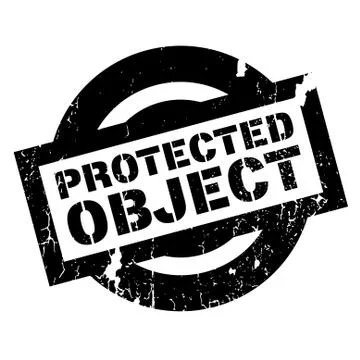 Protected Object rubber stamp Ilustração Stock