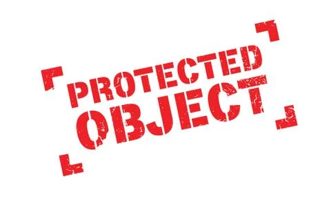 Protected Object rubber stamp 库存插图
