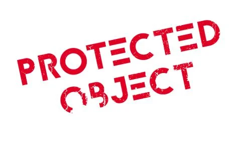Protected Object rubber stamp Stock Illustration