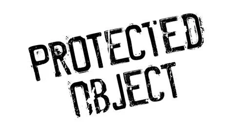 Protected Object rubber stamp Stockillustratie