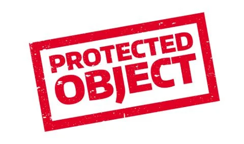 Protected Object rubber stamp Stock Illustration