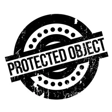 Protected Object rubber stamp Illustrazione stock