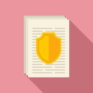 Protected personal information icon, flat style Stockillustratie
