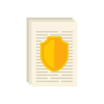 Protected personal information icon flat isolated 스톡 일러스트