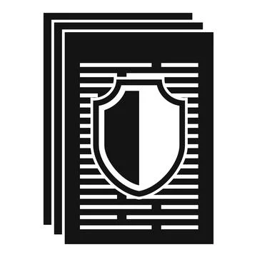 Protected personal information icon, simple style Stockillustratie