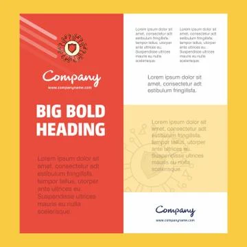 Protected processor Business Company Poster Template. with place for text and Illustrazione stock