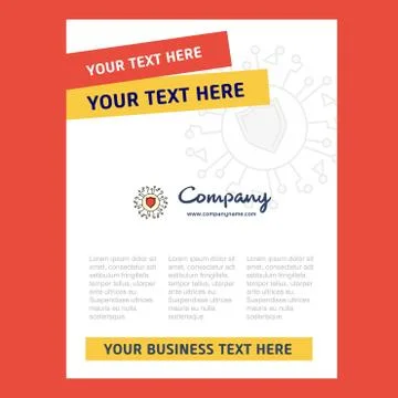 Protected processor Title Page Design for Company profile ,annual report, pre Stock Illustration