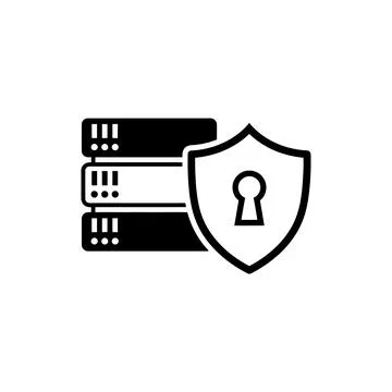 Protected Server Infrastructure Data Security Icon イラスト素材