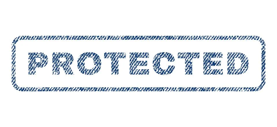 Protected Textile Stamp Illustrazione stock