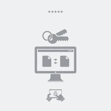 Protected transfer icon, protected transfer vector, protected transfer symbol Illustration