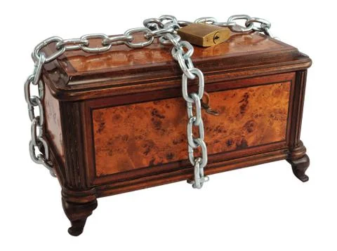 Protected treasure chest Stock Photos