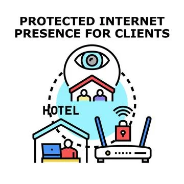 Protecting client internet presence and online security Ilustración de archivo