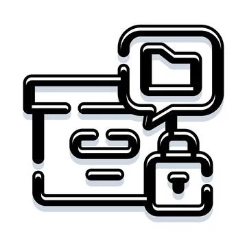 Protecting confidential files and documents with secure access Stock Illustration