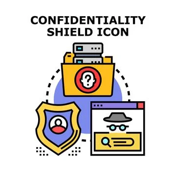 Protecting data confidentiality and user privacy concept 스톡 일러스트