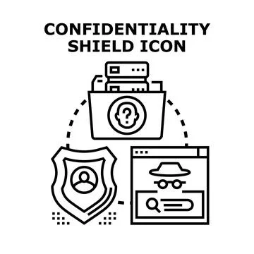 Protecting data confidentiality and user privacy concept 库存插图