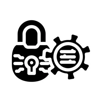 Protecting digital data with security settings and encryption Stock Illustration