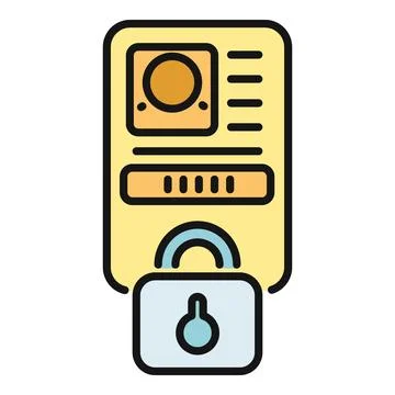 Protecting digital identity with secure login and padlock Stock Illustration
