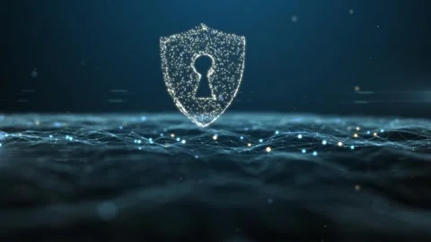 Protecting digital information through encryption and network security Stock Footage 288912980