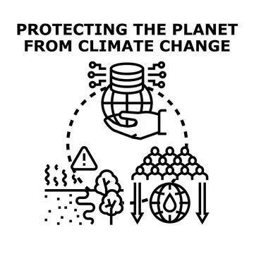 Protecting earth from climate change vector concept Stock Illustration