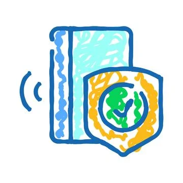 Protecting financial data with secure card shield technology Illustrazione stock