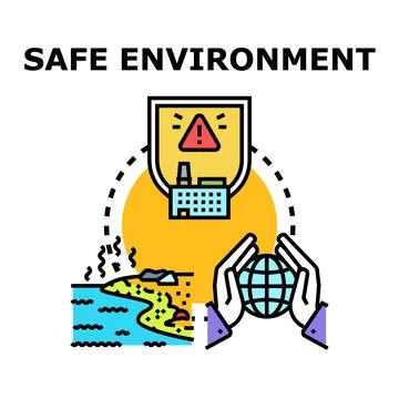 Protecting global environment and ecology from pollution Stock Illustration