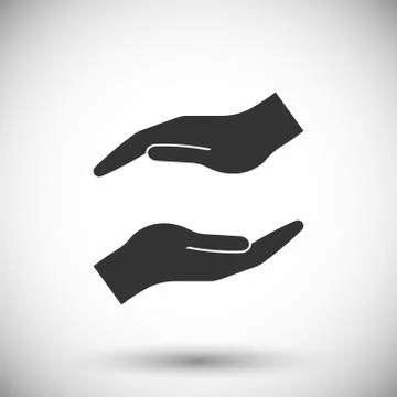 Protecting hands icon Stock Illustration