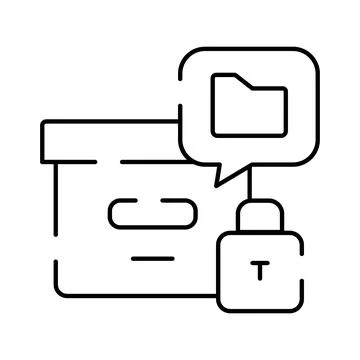 Protecting important data with secure folder storage イラスト素材