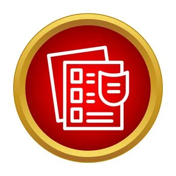 Protecting important document data with security shield icon Stock Illustration