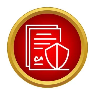 Protecting important documents with a secure shield Stock Illustration