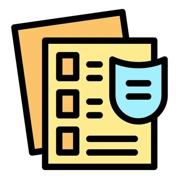 Protecting important documents with shield icon, ensuring data security Illustrazione stock