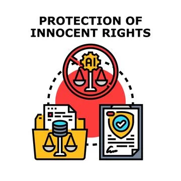 Protecting innocent rights from artificial intelligence bias Stock Illustration