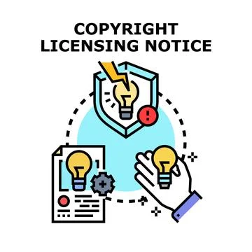 Protecting intellectual property and creative idea licensing Stock Illustration