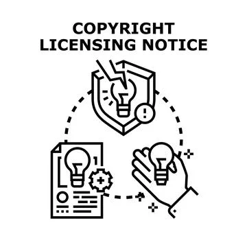 Protecting intellectual property and creative idea licensing Stock Illustration