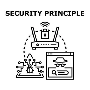 Protecting internet network privacy and data security Illustrazione stock
