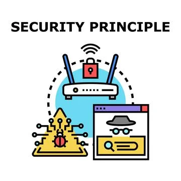 Protecting internet network privacy and data security Stock Illustration