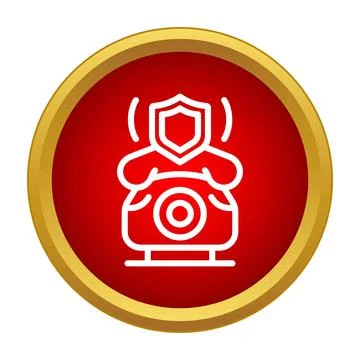 Protecting mobile phone data security and privacy icon Illustrazione stock
