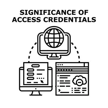 Protecting online data and digital access credentials Stock Illustration