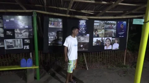 Protecting sea turtle eggs, El Salvador's strategy to conserve species, Ahuachap 動画素材 341520822