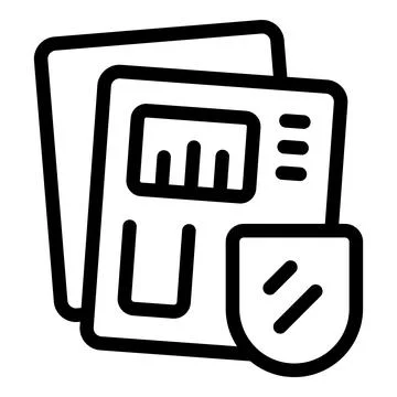 Protecting sensitive data with secure document management system icon Illustrazione stock