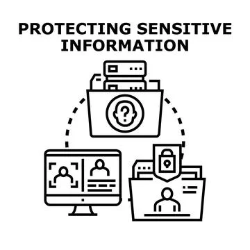 Protecting sensitive information and personal data online Stock Illustration
