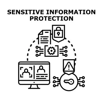 Protecting sensitive information and secure digital data access Stock Illustration