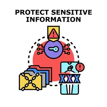 Protecting sensitive information with data privacy security concepts Stock Illustration