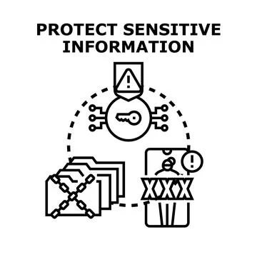 Protecting sensitive information with data privacy security concepts Stock Illustration
